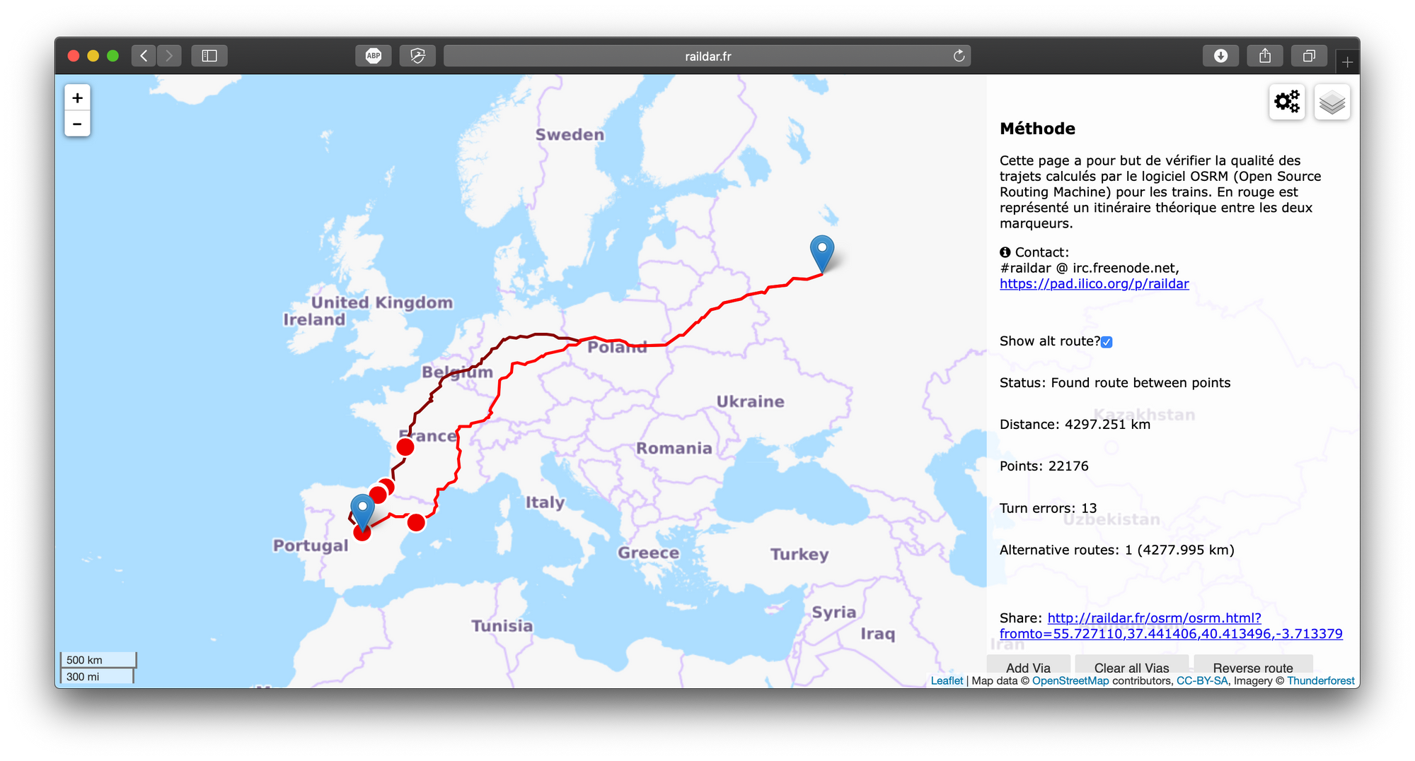 Visualize (your) train trips